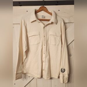 PINK Victoria's Secret Fleece Shirt Jacket. Size S. Cream